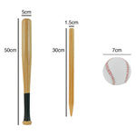 Wollowo Outdoor Wooden Rounders Game Set Bat Ball Base Posts/Stumps