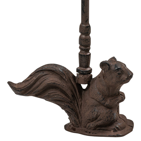 Woodside Heavy Duty Cast Iron Decorative Squirrel Shaped Door Stop, Doorstopper/Jammer