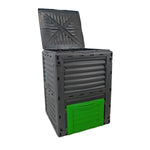 Woodside 300L Garden Composter – Heavy Duty Plastic Compost Bin with Ventilation & Easy Access Door