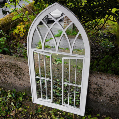 Woodside Truro XL Decorative Arched Outdoor Garden Mirror, W: 64cm x H: 117.5cm