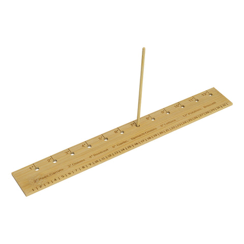 Woodside Bamboo Seed Planting Ruler – 12” Garden Tool with Dibber for Sowing Herbs & Veg