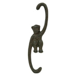 Woodside Cast Iron Decorative Indoor/Outdoor Garden Monkey Bird Feeder S Hooks Pack of 2