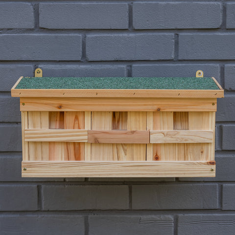 Woodside Wooden Nesting Wild Bird Box, Sparrow Colony Terrace, Removable Fronts