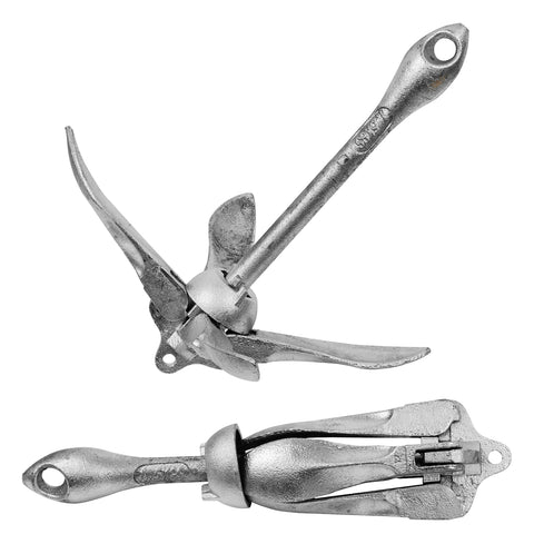 Andes 3.3lb 1.5kg Steel Grapple Anchor Kit for Small Boat/kayak/Canoe, 10m Rope