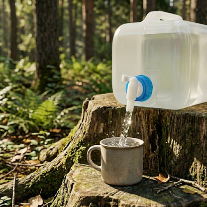 Andes 2 x 20L Collapsible Water Containers – BPA Free Foldable Camping & Festival Water Carrier with Tap