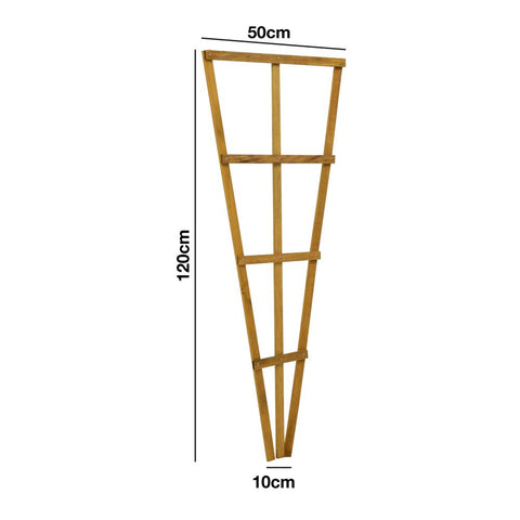 Woodside 1.2m Wooden Garden Fan Trellis, Climbing Plant/Flower Support  - 2 Pack