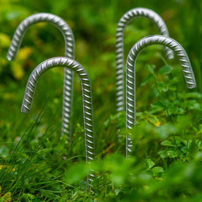 Pack of 24 Woodside Galvanised Heavy Duty Metal Ground Stakes Tent/Gazebo Pegs