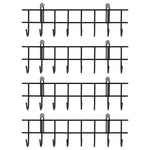 Woodside Wall Mounted Hand Garden Tool Organiser Hanger Racks - 4 PACK, 32 Hooks